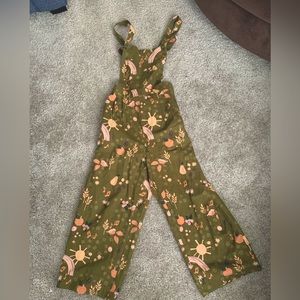 Princess Highway linen and cotton blend Overalls in peachy vibes print!